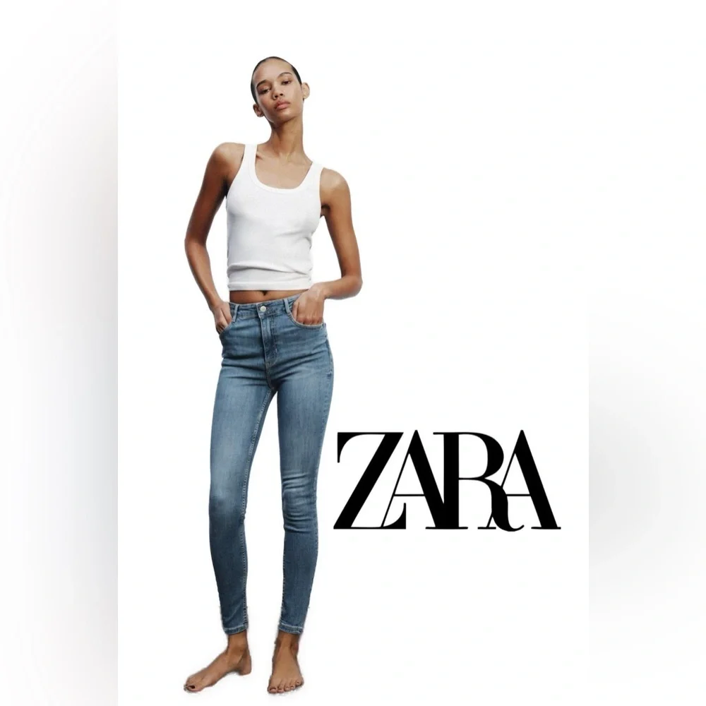 Zara High Rise Skinny Jeans Women’s Size 8 / 40 - Picture 2 of 11